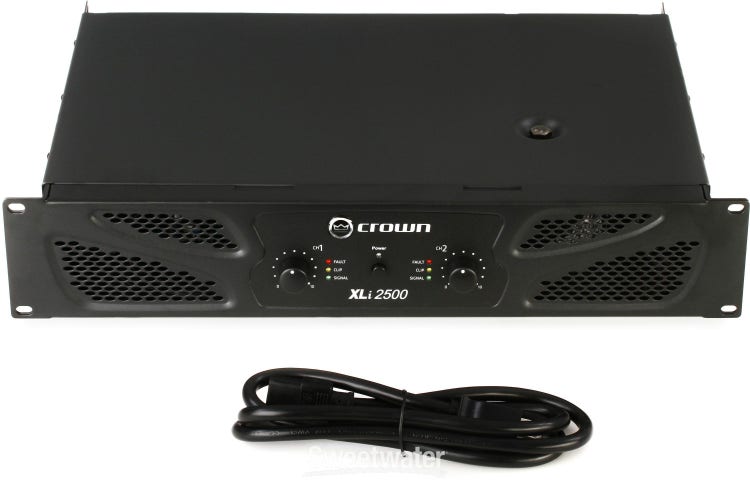 Potente Amplificador Crown XLi 2500 de 750W, 2 Canales, Fiable para Sonido en Vivo