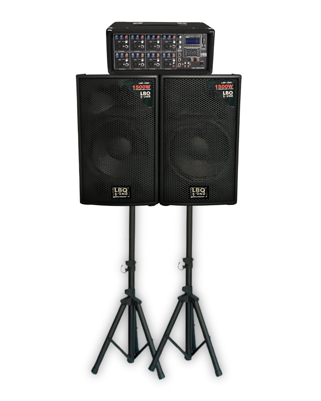 Combo de Sonido Pasivo LBQ 3000W con amplificador 8 canales