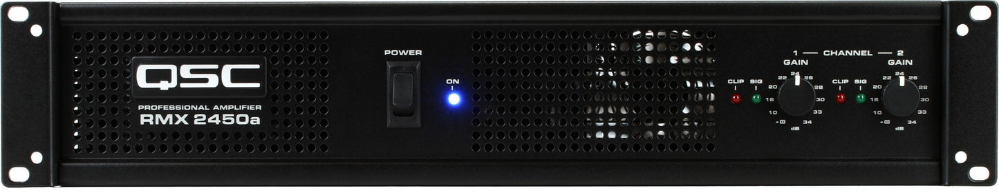 Amplificador de Potencia QSC RMX 2450a Profesional, 2 Canales, 650W, Audio Fiable y Compacto