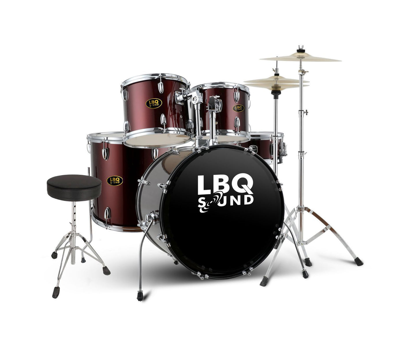 Batería Acústica Completa LBQ Sound – Sonido Impactante, Diseño Profesional