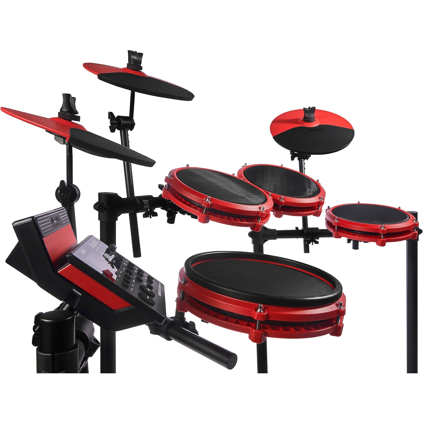Alesis Nitro Max Batería Electrónica de 8 Piezas con Bluetooth y Sonidos BFD Rojos