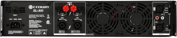 Amplificador de Potencia Crown XLi 800: Fiabilidad, 2 Canales, 300W, Sonido Profesional