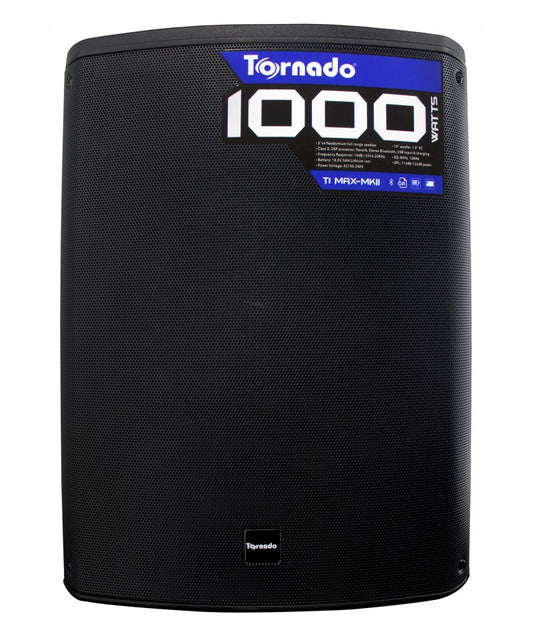 Columna Amplificada Recargable Tornado T1 MAX-MKII, 1000W, Neodymium, Bluetooth, USB