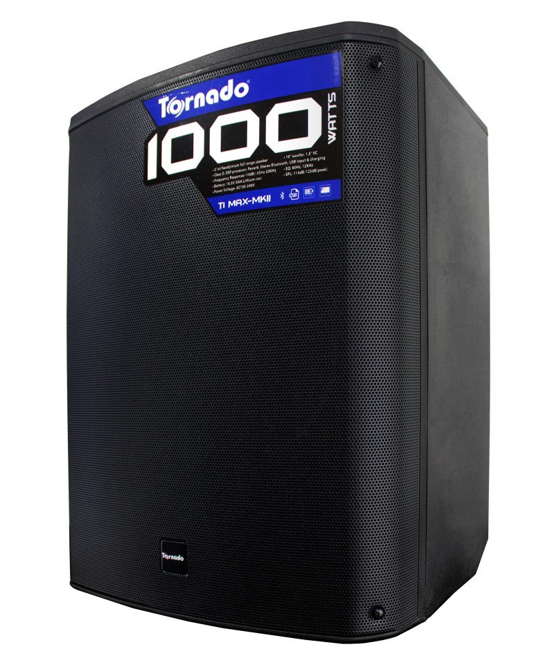 Columna Amplificada Recargable Tornado T1 MAX-MKII, 1000W, Neodymium, Bluetooth, USB