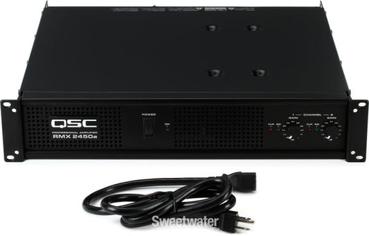 Amplificador de Potencia QSC RMX 2450a Profesional, 2 Canales, 650W, Audio Fiable y Compacto