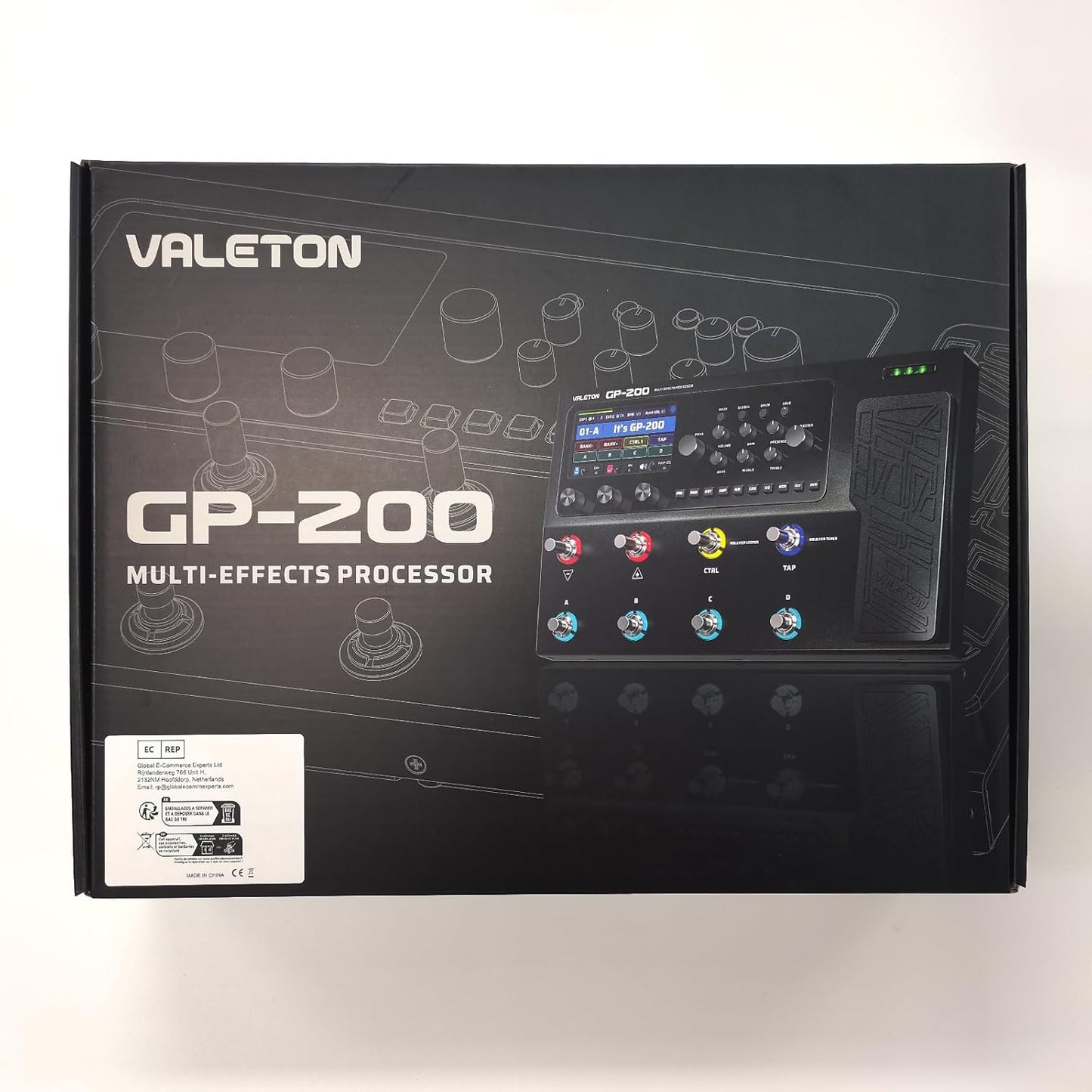 Valeton GP-200 Multiefectos Profesional Guitarra Bajo Expresión MIDI USB