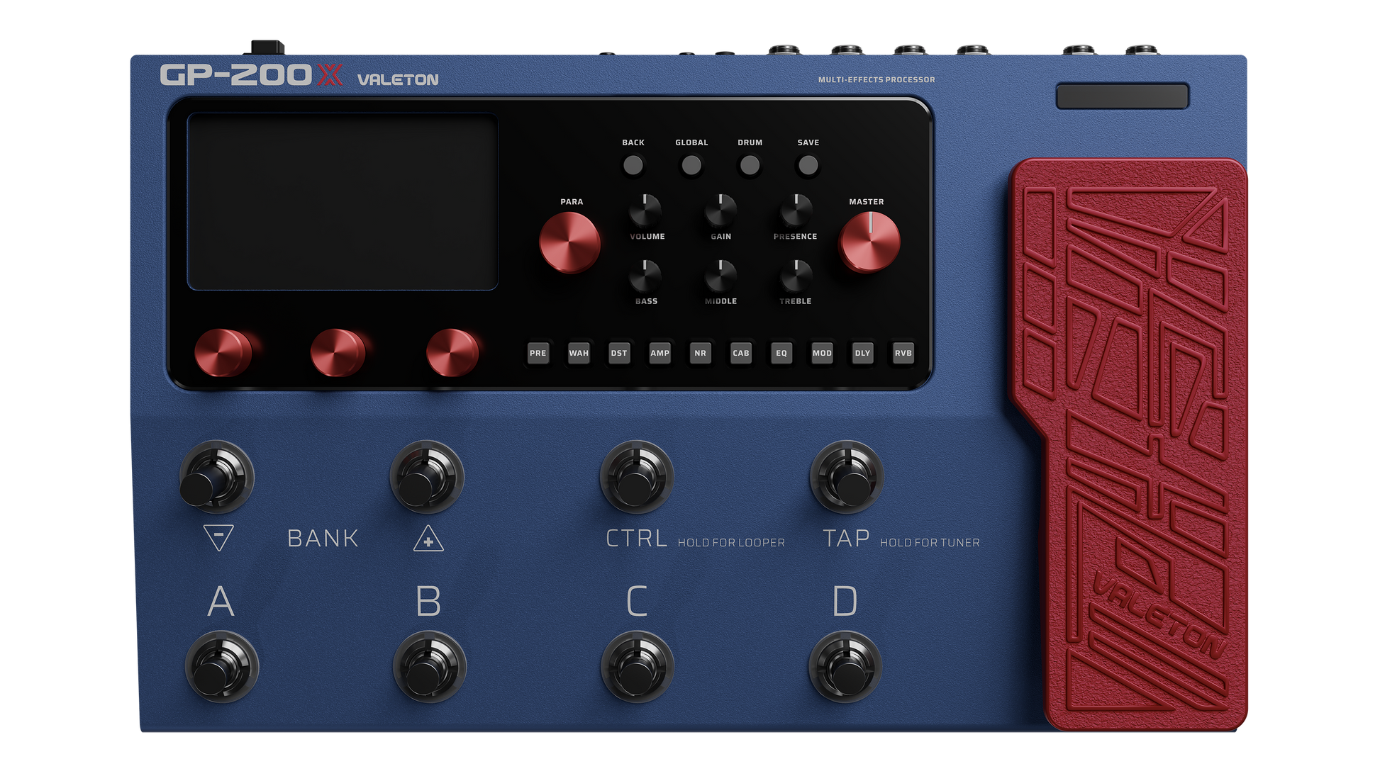 Valeton GP-200X: Pedalera Multiefectos Profesional para Guitarra con Modelado, Interfaz USB