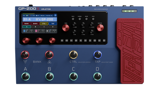 Valeton GP-200X: Pedalera Multiefectos Profesional para Guitarra con Modelado, Interfaz USB
