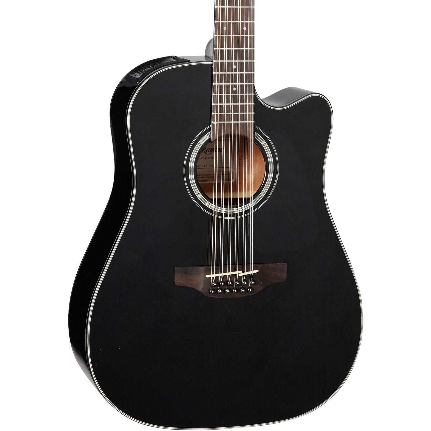 Guitarra Acústica-Eléctrica Takamine GD30CE-12 Dreadnought 12 Cuerdas Negra con Abeto Sólido