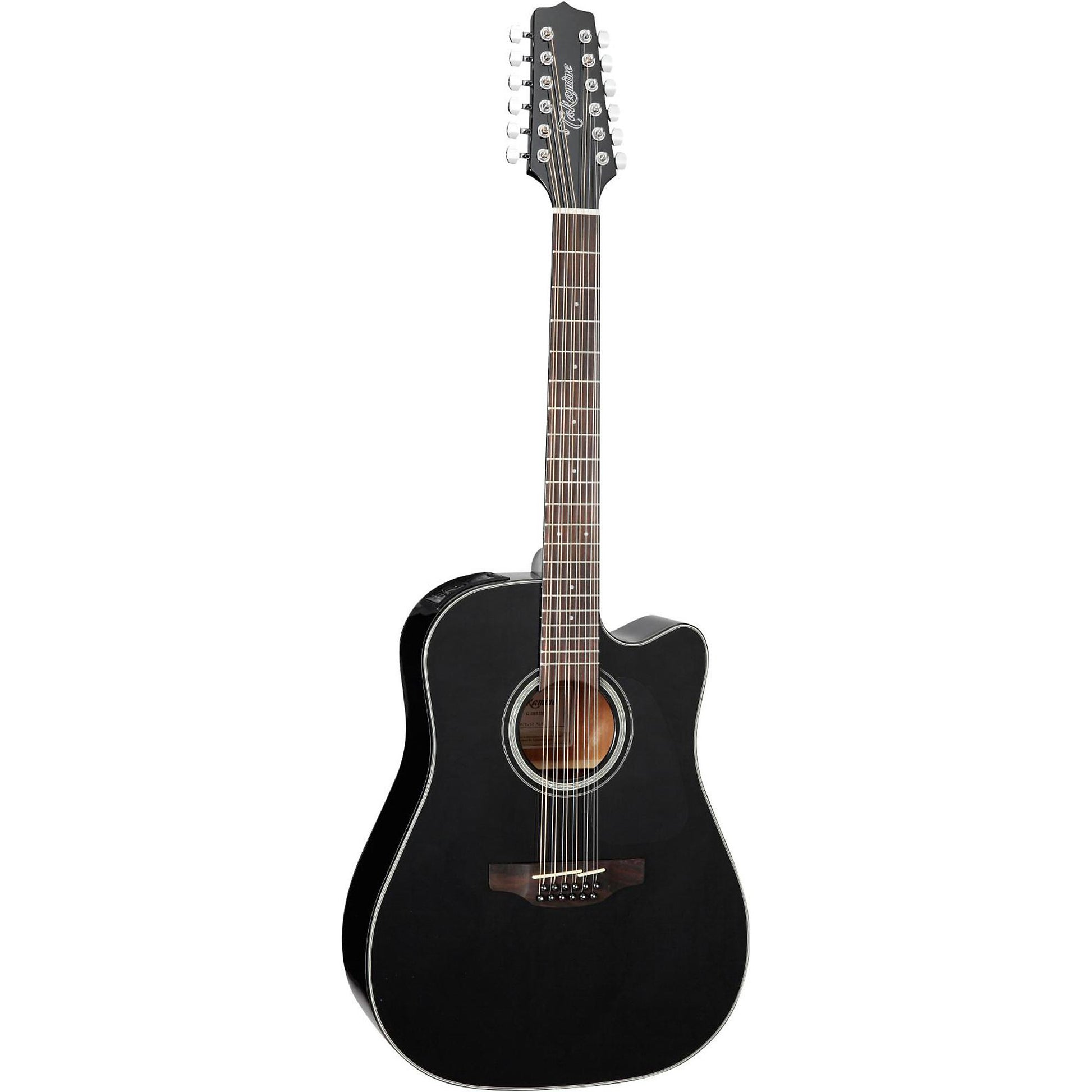 Guitarra Acústica-Eléctrica Takamine GD30CE-12 Dreadnought 12 Cuerdas Negra con Abeto Sólido