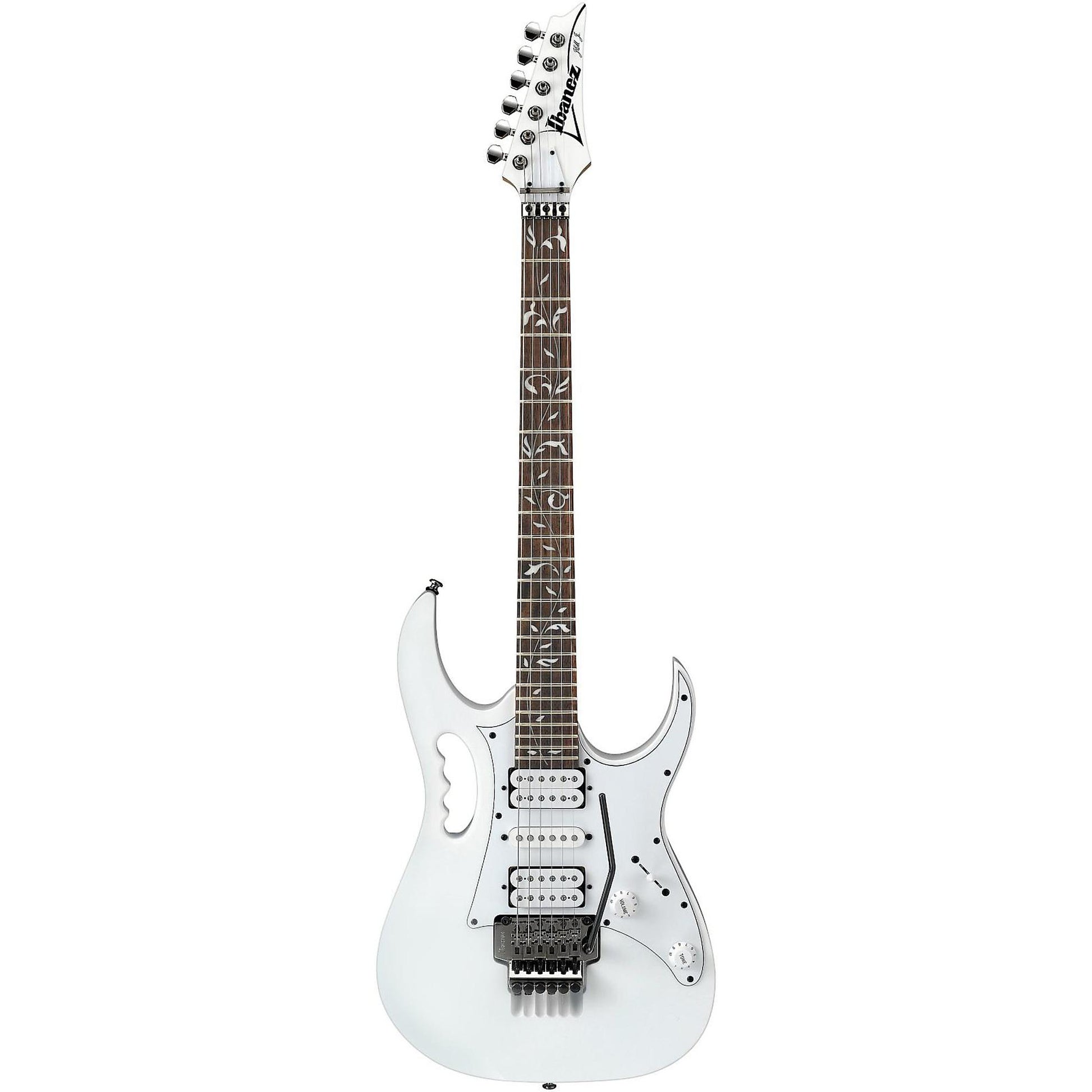 Guitarra Eléctrica Ibanez JEMJR Steve Vai Signature Blanca: Shred y Tono Agresivo