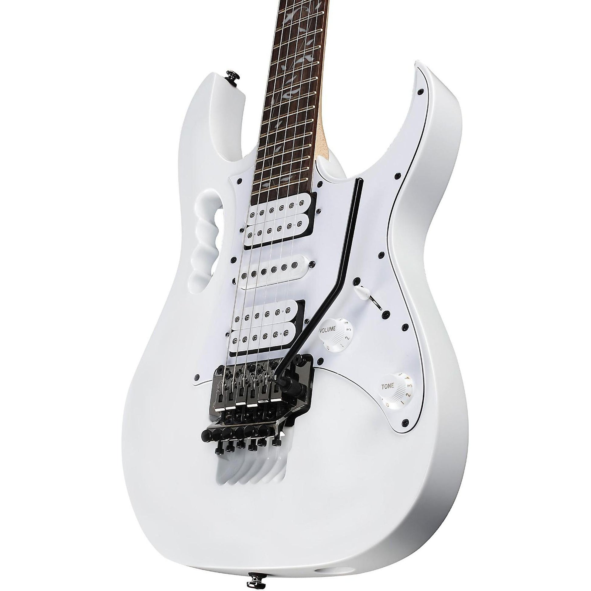 Guitarra Eléctrica Ibanez JEMJR Steve Vai Signature Blanca: Shred y Tono Agresivo