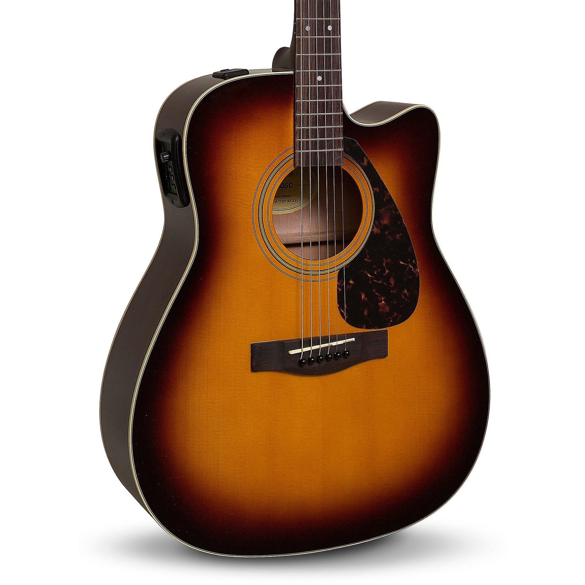 Guitarra Acústica-Eléctrica Yamaha FX335C Dreadnought Sunburst Tabaco: Tono Versátil y Escenario