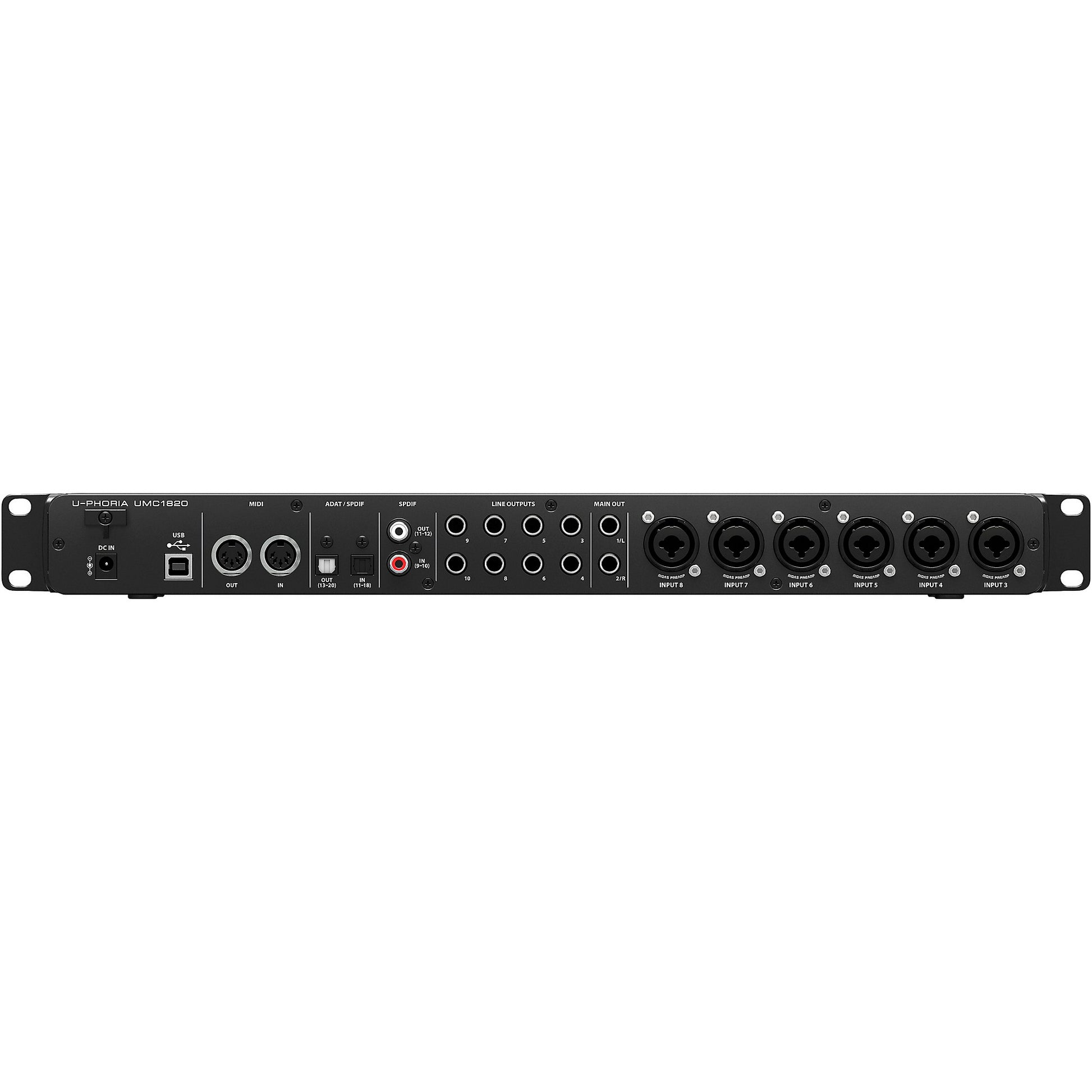 Behringer U-PHORIA UMC1820: Interfaz de Audio USB Profesional 18x20, Preamplificadores MIDAS
