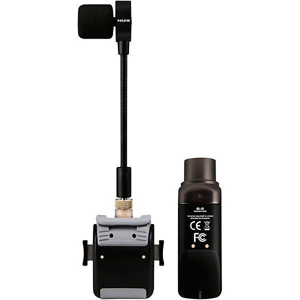 NUX B-6 2.4GHz Sistema Inalámbrico Micrófono Profesional para Saxofón Negro