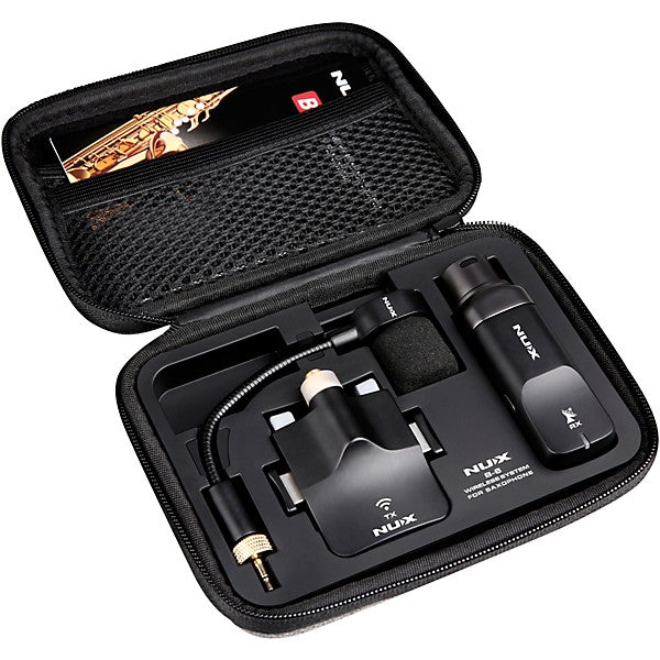 NUX B-6 2.4GHz Sistema Inalámbrico Micrófono Profesional para Saxofón Negro