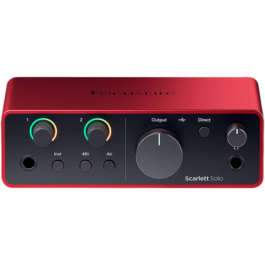 Interfaz de Audio Focusrite Scarlett Solo USB-C 4ª Gen para Grabación Estudio Portátil