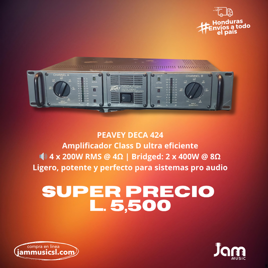 Peavey DECA 424 – Amplificador Class D Ultra Eficiente (Usado)